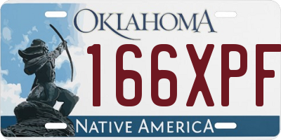 OK license plate 166XPF