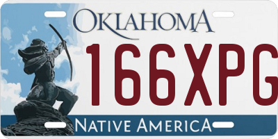 OK license plate 166XPG