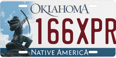 OK license plate 166XPR