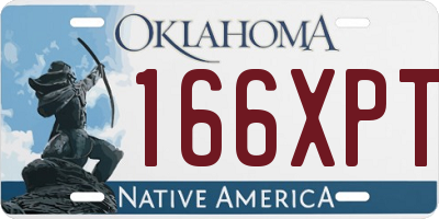 OK license plate 166XPT