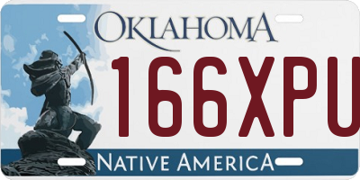 OK license plate 166XPU