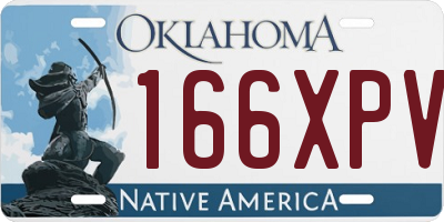 OK license plate 166XPV