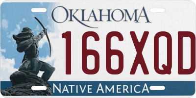 OK license plate 166XQD