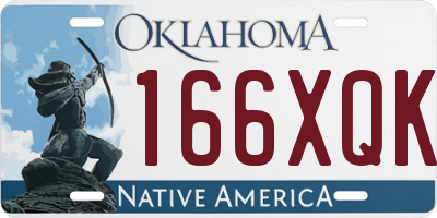 OK license plate 166XQK