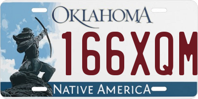 OK license plate 166XQM