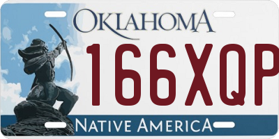 OK license plate 166XQP