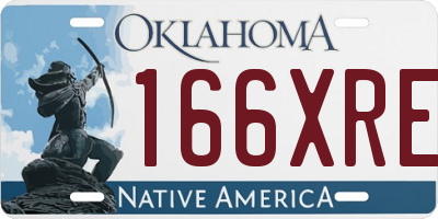 OK license plate 166XRE