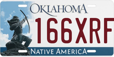OK license plate 166XRF