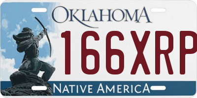 OK license plate 166XRP