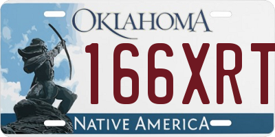 OK license plate 166XRT