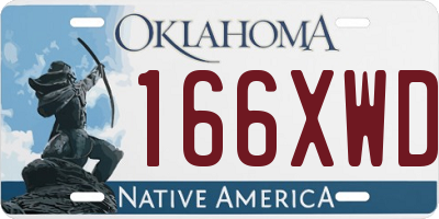 OK license plate 166XWD