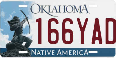 OK license plate 166YAD