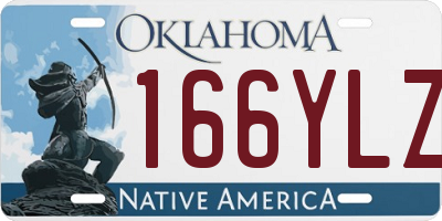 OK license plate 166YLZ