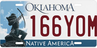 OK license plate 166YOM