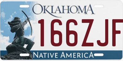 OK license plate 166ZJF