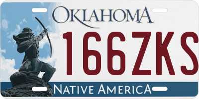 OK license plate 166ZKS