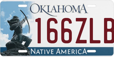 OK license plate 166ZLB