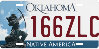 OK license plate 166ZLC