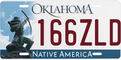 OK license plate 166ZLD