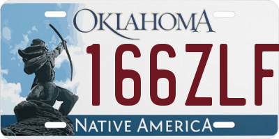 OK license plate 166ZLF