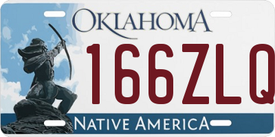 OK license plate 166ZLQ