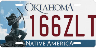 OK license plate 166ZLT