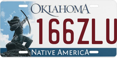 OK license plate 166ZLU