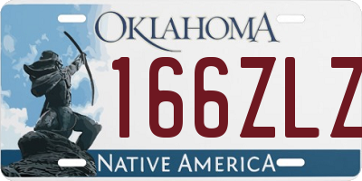 OK license plate 166ZLZ