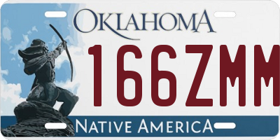 OK license plate 166ZMM