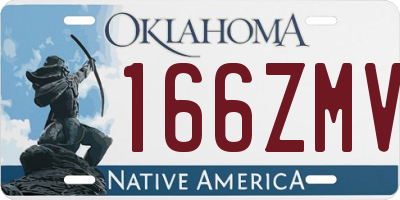 OK license plate 166ZMV