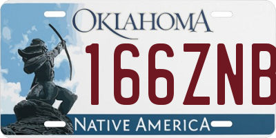 OK license plate 166ZNB