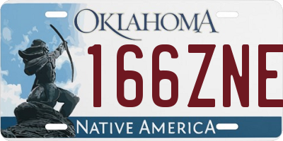 OK license plate 166ZNE