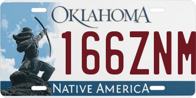 OK license plate 166ZNM