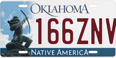 OK license plate 166ZNV