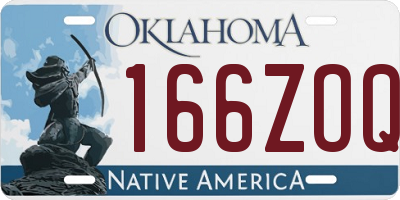 OK license plate 166ZOQ