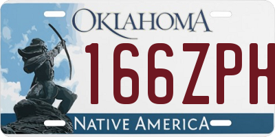 OK license plate 166ZPH