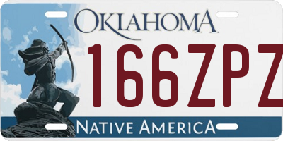 OK license plate 166ZPZ