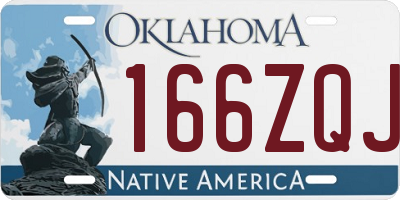 OK license plate 166ZQJ