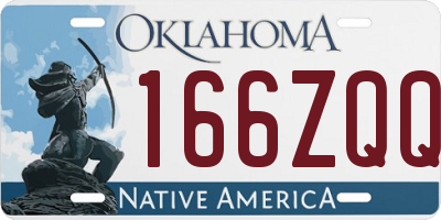 OK license plate 166ZQQ