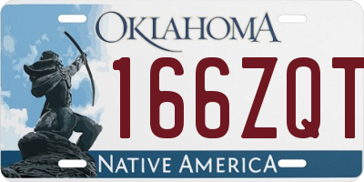 OK license plate 166ZQT