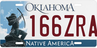 OK license plate 166ZRA