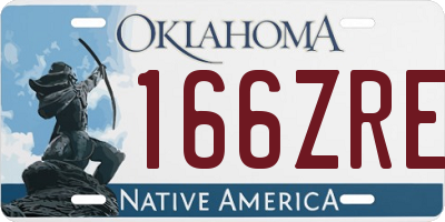 OK license plate 166ZRE