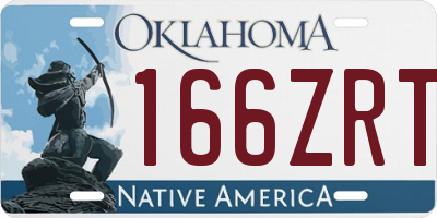 OK license plate 166ZRT