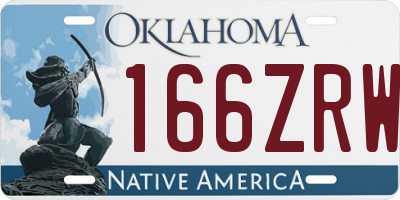 OK license plate 166ZRW