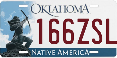 OK license plate 166ZSL