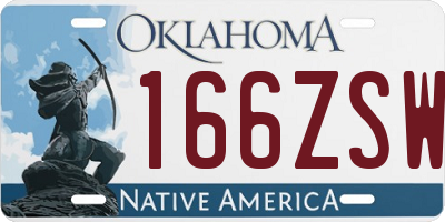 OK license plate 166ZSW