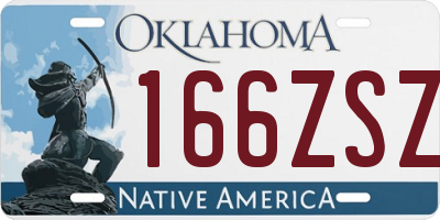 OK license plate 166ZSZ