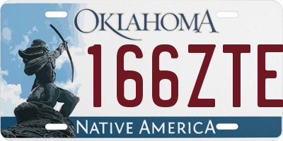 OK license plate 166ZTE