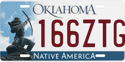 OK license plate 166ZTG