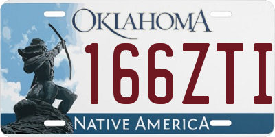 OK license plate 166ZTI